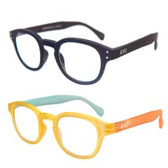 KANALLA - Pack 2 Lentes de Lectura Filtro Luz Azul y UV mod Folie Azul / Amarillo 3.0