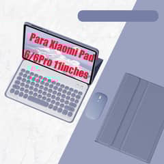 SHARGE - Teclado y Ratón Bluetooth Para Xiaomi Pad 6/6Pro 11in Español-Purple