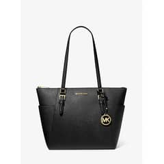 MICHAEL KORS - Cartera Tote mediano Charlotte negro liso