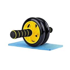 AK SPORT - Rueda Para Abdominales Xh-9218 Dos Rodillos Amarillo