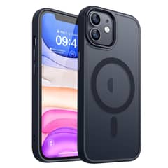 GENERICO - Carcasa Para iPhone 11 Mate Traslucida Magnética Negra