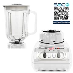 SINDELEN - Licuadora Pica Hielo 1500ml PowerMix 750w con pulso Jarra Vidrio