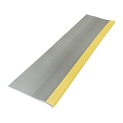 QRUBBER - Grada Pvc 120x32 cm Alto tráfico Gris Amarillo