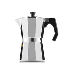 UNIVERSAL - Cafetera Italiana Greca 450ml 9 Tazas Espresso Acero Inoxidable