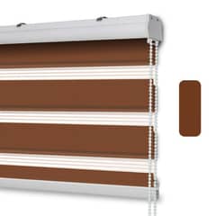 GENERICO - Roller Duo con Cenefa 120 x 200 - Cortina Chocolate