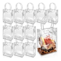 U BUY - 20 Bolsa Regalo Con Asa Transparentes Boda Bautizo Recuerdos
