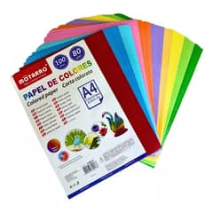 MOTARRO - Papel De Colores A4 80 g Lisa De 100 Hojas Colores Varios