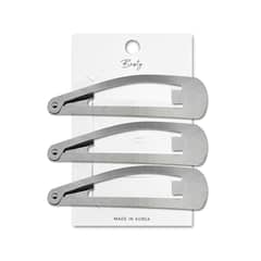BESTY - SET CLIP OVALADO PLATEADO 3U PLATEADO
