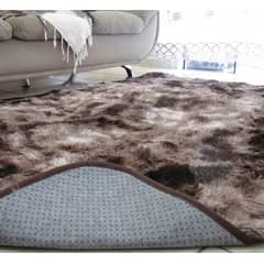 GENERICO - Alfombra Living tipo Shaggy 180cm x 200cm Café Jaspeado