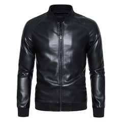 KNOWMLAB - Chaqueta Cuero Hombre Negro