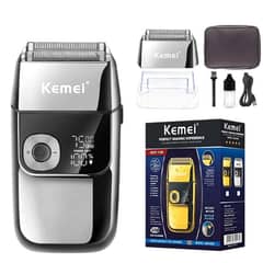 KEMEI - Máquina Afeitadora Professional Kemei-2028 Plateada Recargable