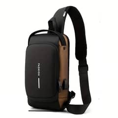 GENERICO - Bolso Mochila Bandolero Antirrobo Impermeable con Puerto USB