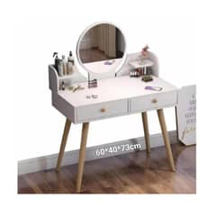 ANGELES DEL HOGAR - Mesa De Noche Maquillador Escritorio 2 Cajones Espejo