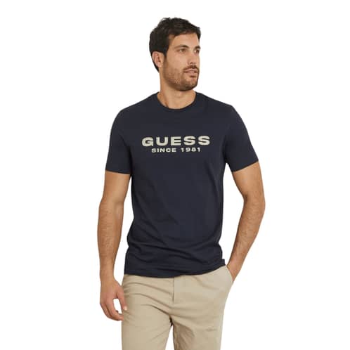 GUESS - Polera Ss Cn Logo Tee Azul
