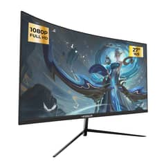 HOSSER - Monitor Gamer Curvo 27 Pulgadas FHD Gaming Monitor