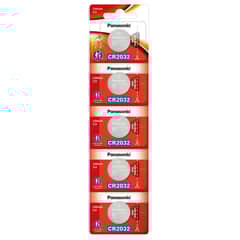 PANASONIC - Pack 5 Pilas Botón Litio Cr2032 3V