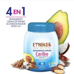 ETNIKER - TRATAMIENTO CAPILAR AFRO AND CURLY CARIBE 4 EN 1 DE 1000GR