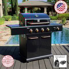 KENMORE - Parrilla a gas 4 Quemadores + Sellador lateral - + set de asado