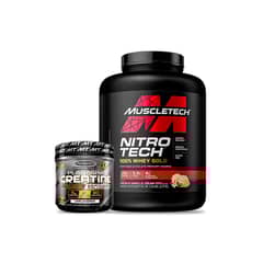 MUSCLETECH - WHEY GOLD NITROTECH 5 LBS + CREATINA PLATINUM - VAINILLA