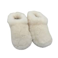ROU ESENCIA NATURAL - Pantufla de lana natural de oveja unisex