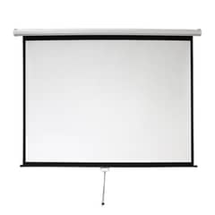 GENERICO - TELON MANUAL 178X178 CM BORDE NEGRO MECANISMO RETRACTIL