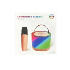 GENERICO - Mini Parlante Con Micrófono Portátil Karaoke Rgb K52