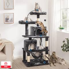 KOBA - Rascadores Para Gatos Michis Torre Juguete 170cm Extragrande