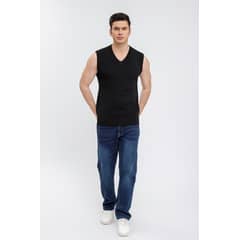 MPROPIA - Sweater Hombre Sin Manga Cuello V Excelente Calidad 7196