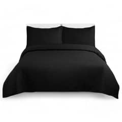GENERICO - Cobertor De Verano 2 Plaza Quilt + 2 Fundas Cubrecama Color Negro