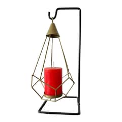 HOMASTTI - Porta Vela Candelabro Metálico Pirámide Columpio