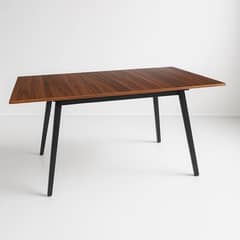 KLIK - Mesa extensible 120 a 160 cm, ancho 80cm Madera Oscura Walnut - Café Oscuro