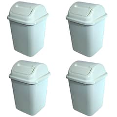 BLOCCARE - Pack 4 Basureros Plásticos De 10 Litros Basurero Para Baño