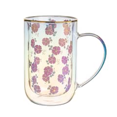 ADAGIO TEAS - Mug Bhoro Doble Vidrio Flores Iridescent 470 ml