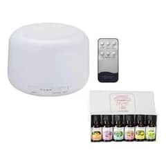 MUNDO MAGIA - Humidificador Ultrasonico Aire Difusor 500ml + 1 Esencias Xl