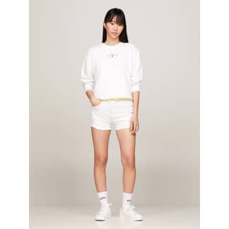 TOMMY HILFIGER - Short Denim Desgastados Blanco Tommy Jeans