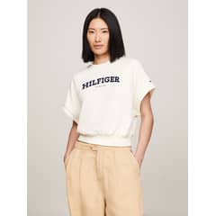TOMMY HILFIGER - Polerón Logo Monotype Beige