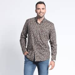 POTROS - Camisa Estampada Verde