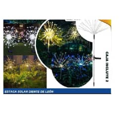 ANGELES DEL HOGAR - Luces Micro Led Solar Diente de Leon Jardín Terrazas y Exteriores