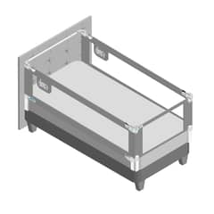 BEBE SURE - Set 3 barandas para cama 1.5 105x200x200 cm colchón alto
