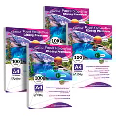 CURSOR - Pack 400 Hjs Papel Fotográfico Glossy A4 200gr