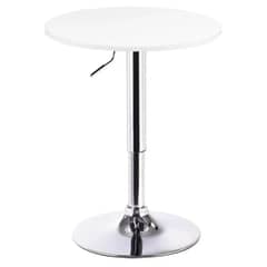 ARTIHOGAR - Mesa Bar de Altura Regulable 80 CM MDF Color Blanco
