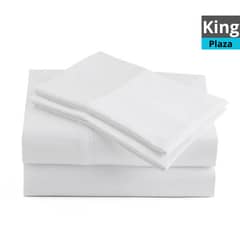 GENERICO - JUEGO DE SÁBANAS BLANCAS TAMAÑO KING