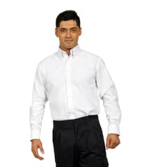 90 GRADOS - Camisa Oxford Blanca con Bolsillo