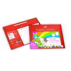 FABER-CASTELL - Estuche Papel Fluor x6 Pliegos
