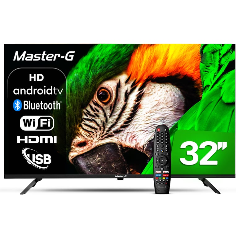 Smart TV LED 32 Android HD Bluetooth MGAE32F Master-G