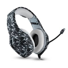EVERSO - Audifono Gamer Onikuma K1B Compatibles Pc Ps4 Camuflaje Gris