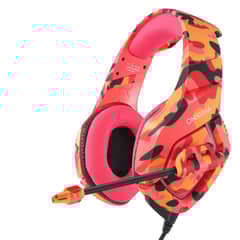 EVERSO - Audifono Gamer Onikuma K1B Camuflaje Rojo Compatibles Pc Ps4