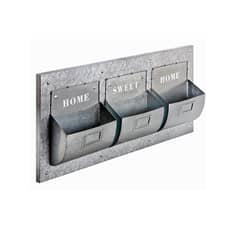 VGO - Organizador de pared galvanizado 25x55x8 cm