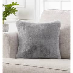 MROTTO - Funda de Cojín Decorativo Gris Peluda 45x45 cm