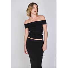 ATREVIDA - Top Hombros Descubiertos Bardot Negro ATR by Eclipse